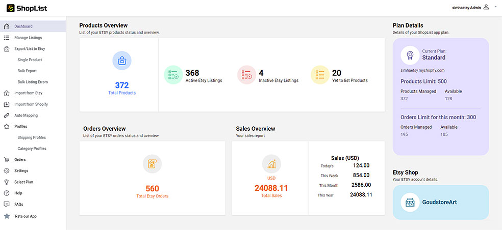 Etsy-shopify integration