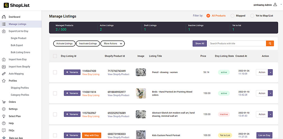 Connect Etsy